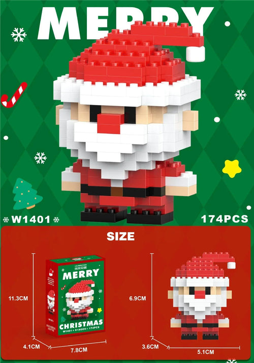 Kletshuts™ HolidayBlocks 1+1 GRATIS: Barn Kreative Mikro Byggeklosser Jul Høytidsutgave