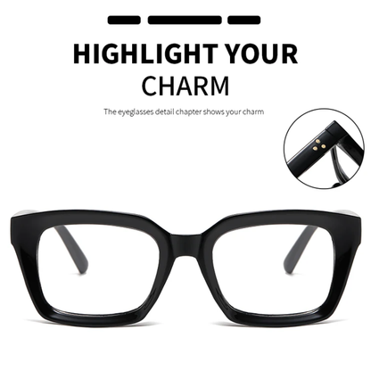 SquareEyewear 1+1 GRATIS - Blå Lys Beskyttelse Briller Firkant Ramme Øjenslid