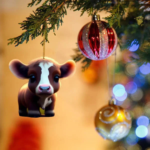 CowDecor - Tegneserie Ku Juletrepynt