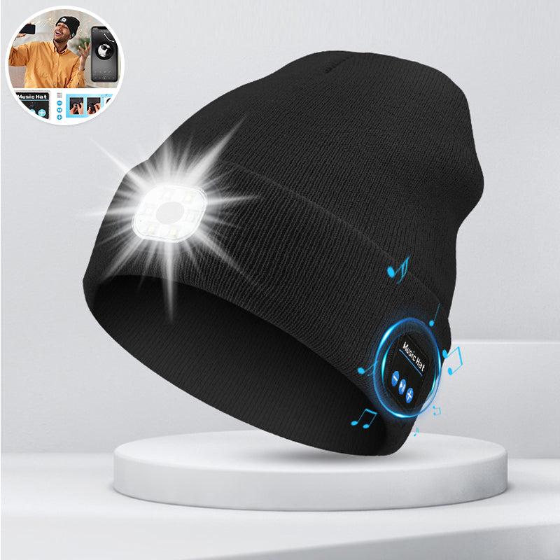Icone™ MultiBeanie: Multifunksjonell LED-lys og Bluetooth Varm Lue