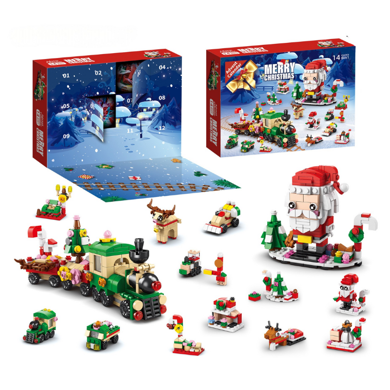 ChristmasBlocks: Jule Adventskalender Byggeklosser Sett
