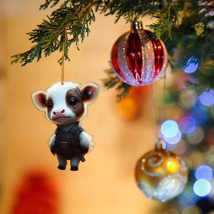 CowDecor - Tegneserie Ku Juletrepynt