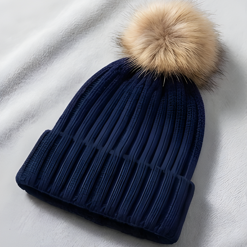 Icone™ CozyKnit 1+1 GRATIS: Ultra-Blød Strækbar Hyggeligt Strik Pom-Pom Hue