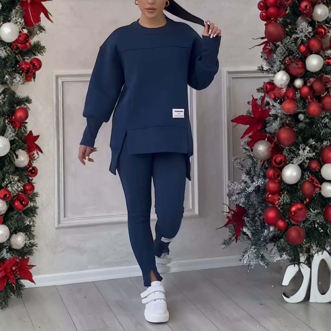Icone™ WarmSet: Stilfuld Sweatshirt Og Monteret Bukser Varm Sæt