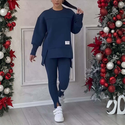Icone™ WarmSet: Stilfuld Sweatshirt Og Monteret Bukser Varm Sæt