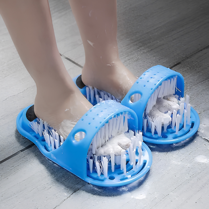 FootBrush™ 1+1 GRATIS: Eksfolierende Bade-Hjemmesko Med Fodsugningsbørste