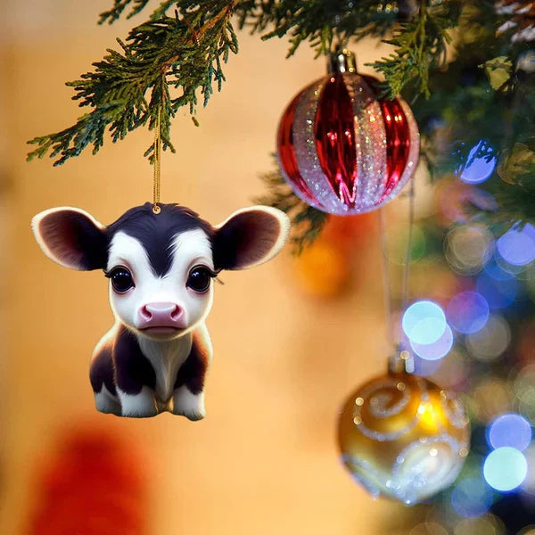 CowDecor - Tegneserie Ku Juletrepynt