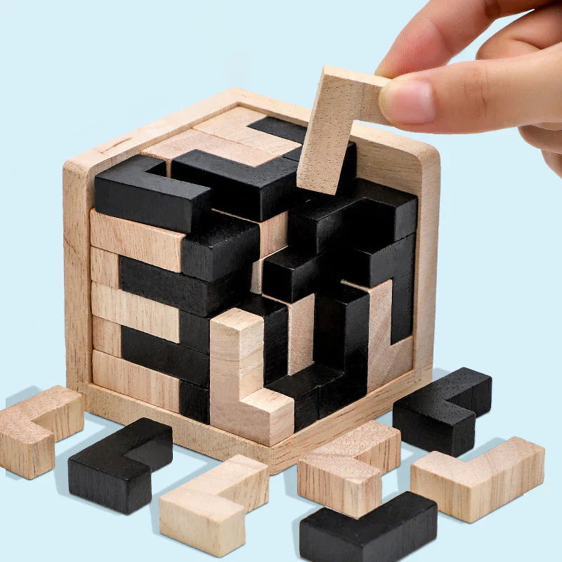 Kletshuts™ PuzzleCube: 3D Tre Rubrikker Puslespill Terning