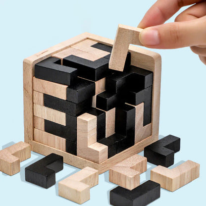 Kletshuts™ PuzzleCube: 3D Tre Rubrikker Puslespill Terning