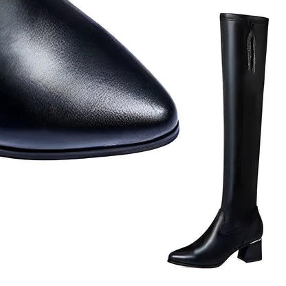 Happy™ HighBoots: Varme Stretch Skridsikre Slim Fit Høje Støvler