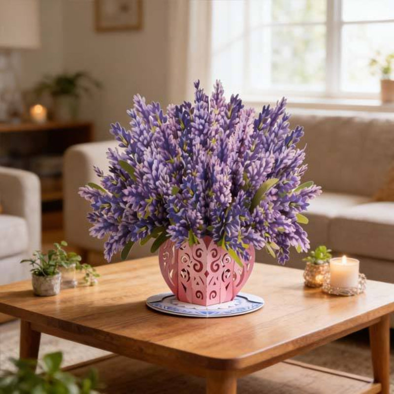 FlowerCard 1+1 GRATIS - 3D Pop Up Blomster Bouquet Special Hilsen Kort