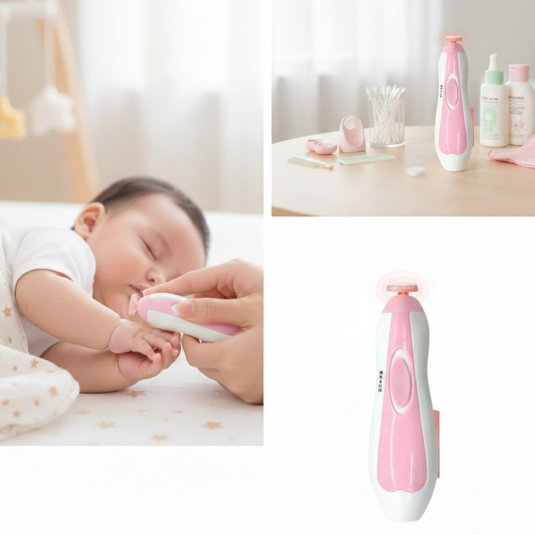 Kletshuts™ NailFile 1+1 GRATIS: Batteridrevet Blid Spædbarn Neglefil Sæt
