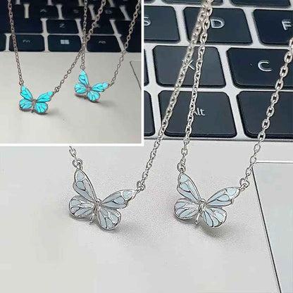 Jewelance™ GlowingButterfly 1+1 GRATIS: Mote Glødende Sommerfugl Halskjede Og Armbånd Sett