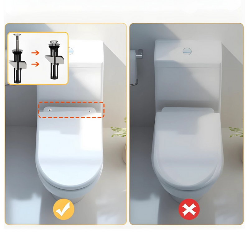 Globetrek° ToiletBolt 1+1 Sett GRATIS: Kraftig Toalettsete Låsebolt Og Skruesett