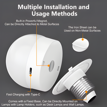 Ledsen™ WirelessBulb - Alsidig Genopladelig Praktisk Smart LED Trådløs Pære