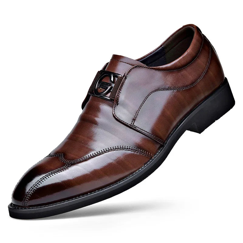 Happy™ ClassyShoes: Luksus Herre Skinn Formelle Spisse Oxford Klassiske Sko