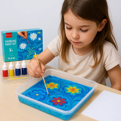 Kletshuts™ KidArt: Akvarell Marmor Barn Kunst Kreativ Lekesett