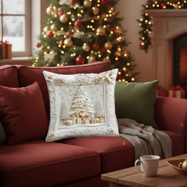 ChristmasCovers – Premium Elegant Hvit Pute Juletrekk