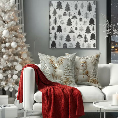 ChristmasCovers – Premium Elegant Hvit Pute Juletrekk