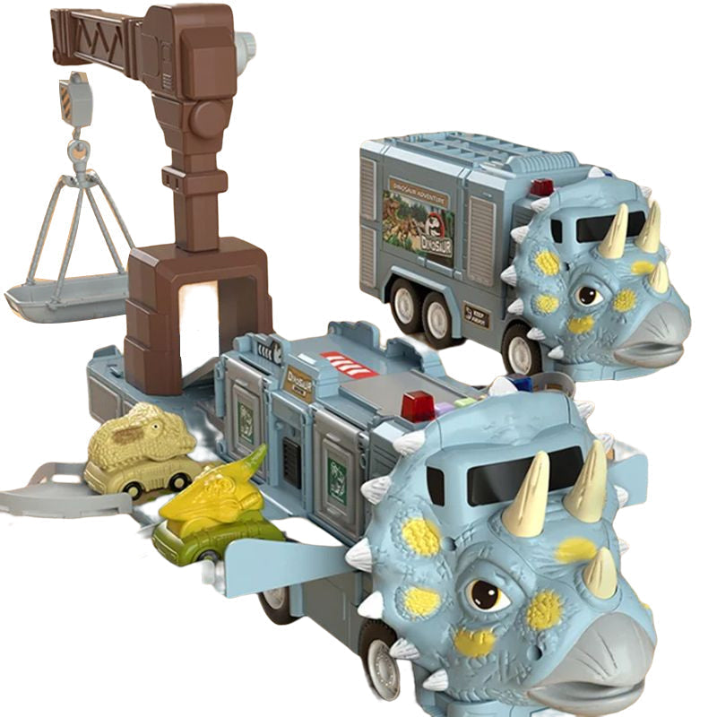 Kletshuts™ DinoTruck: Dinosaur Lastebil Lekesett Med Lys Og Musikk
