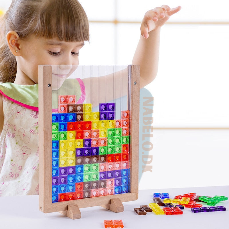 Kletshuts™ BrainyBlocks - 3D Tangram Trepuslespill Og Pedagogisk Brettspill