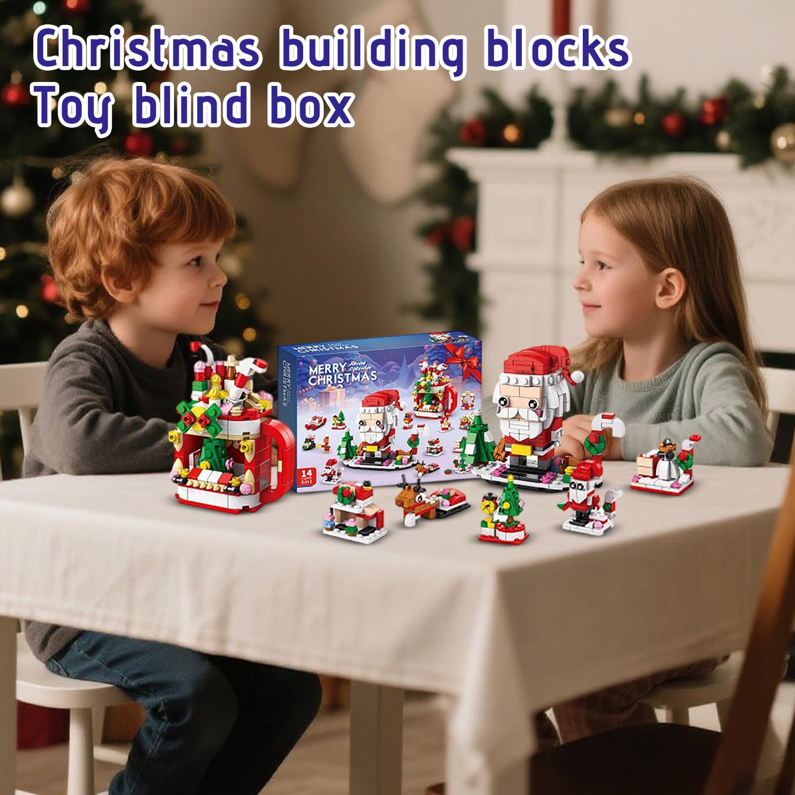 ChristmasBlocks: Jule Adventskalender Byggeklosser Sett