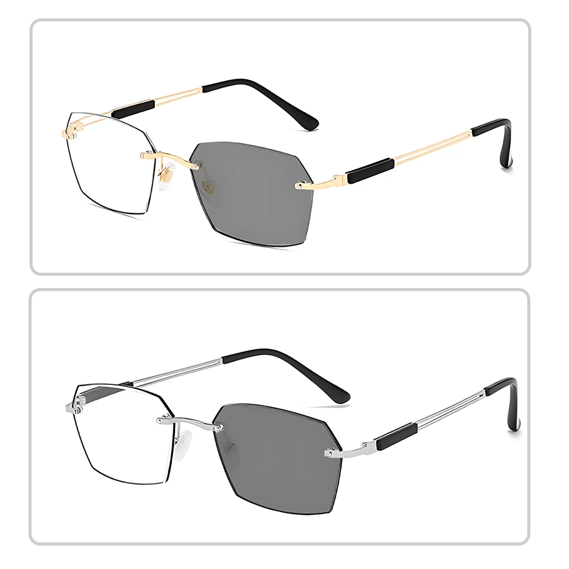 TintGlasses 1+1 GRATIS: Fotokromatiske Blålysblokkerende Tonede Lesebriller