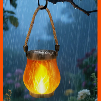 Ledsen™ SolarLantern: Solcelledrevet LED Flimrende Flamme Stilfull Solcellelykt