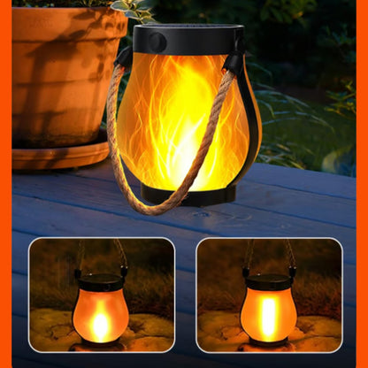 Ledsen™ SolarLantern: Solcelledrevet LED Flimrende Flamme Stilfull Solcellelykt