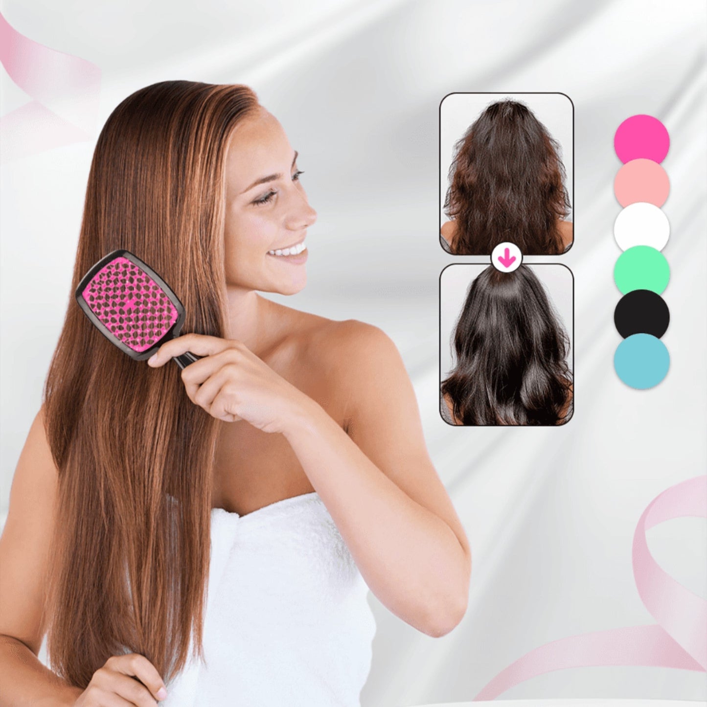 Rose® EasyComb 1+1 GRATIS: Ventileret Detaljerende Hårbund Massage Hår Nem Kam