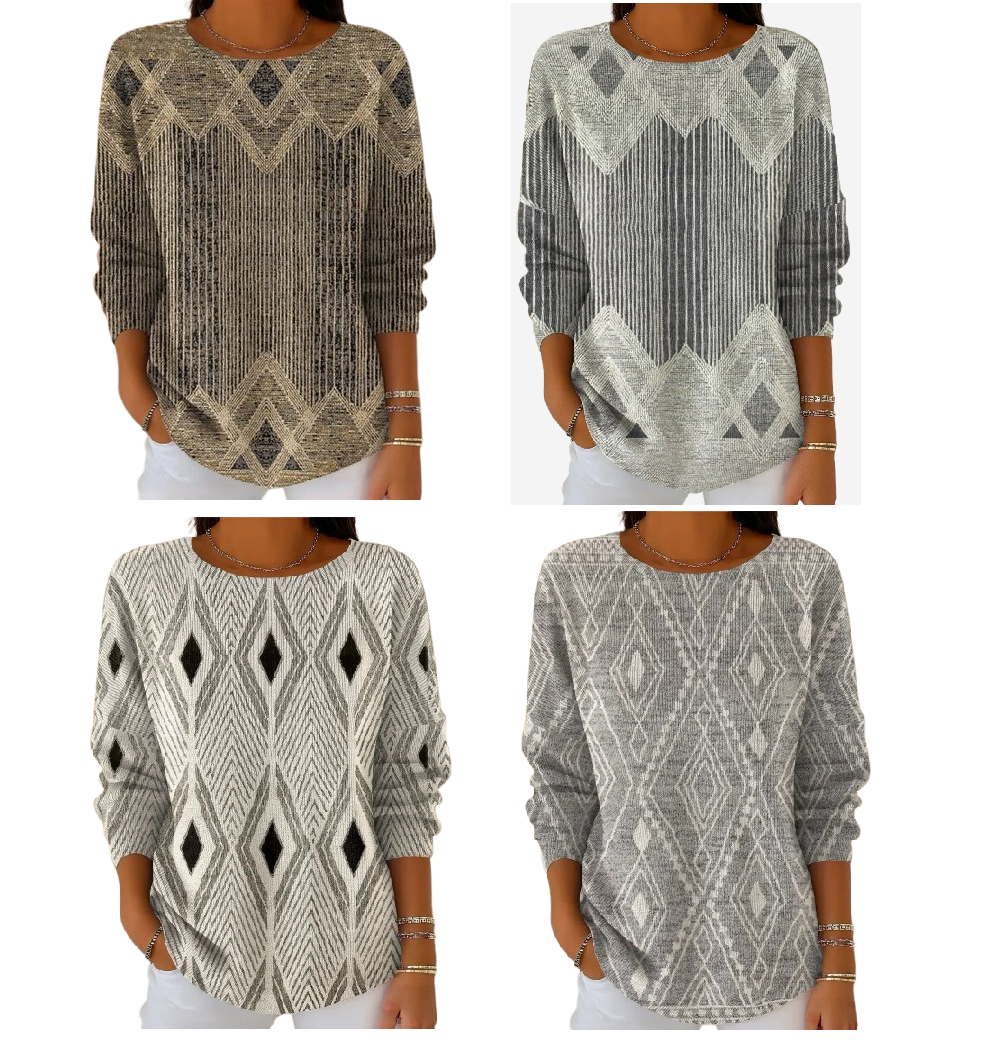 Icone™ VintageTop: Klassisk Dametopp Vintagestil Daglig Bruk