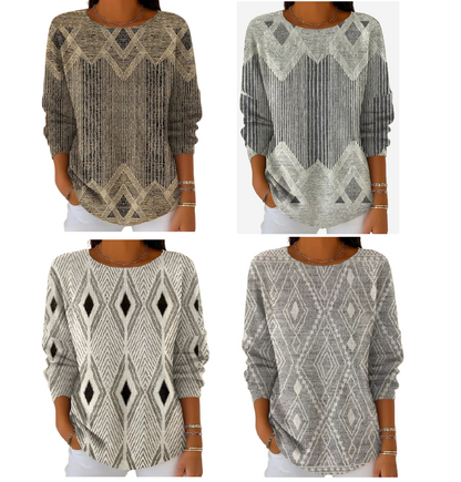 Icone™ VintageTop: Klassisk Dametopp Vintagestil Daglig Bruk