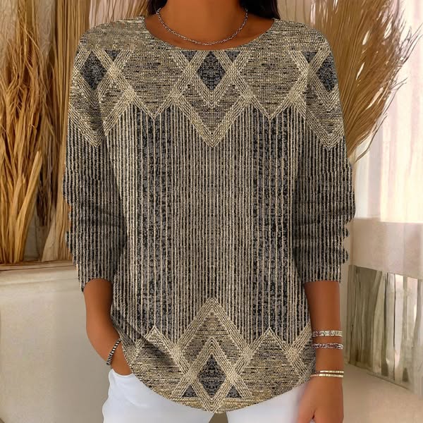 Icone™ VintageTop: Klassisk Dametopp Vintagestil Daglig Bruk