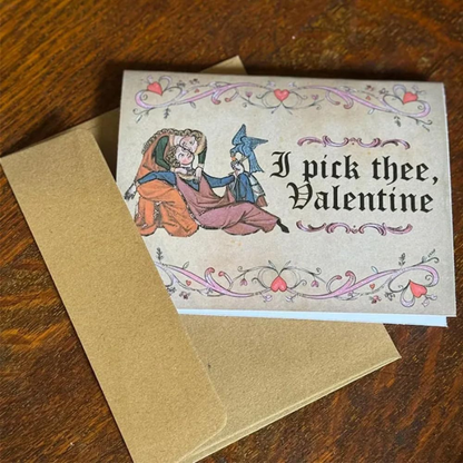 VintageCards 1+1 GRATIS: Middelalderens Kjærlighetstema Hilsen Vintage Kort