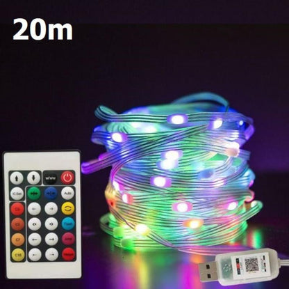 Ledsen™ StringLight: Fargerik LED-Lyslenke Med Fjernkontroll
