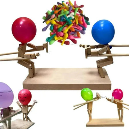 Kletshuts™ BalloonDuel: Trælegetøj Ballon Interaktiv Duel Spil Sjov Fest Leg