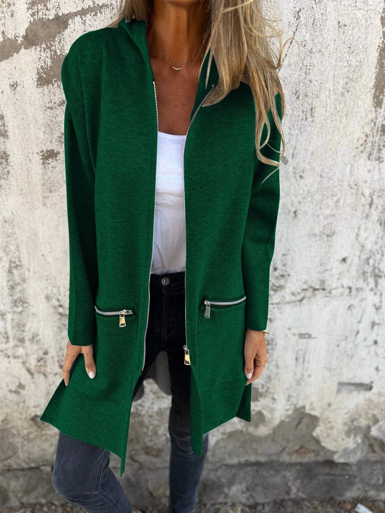 Icone™ ZipperJacket: Uformell Langermet Glidelåsjakke