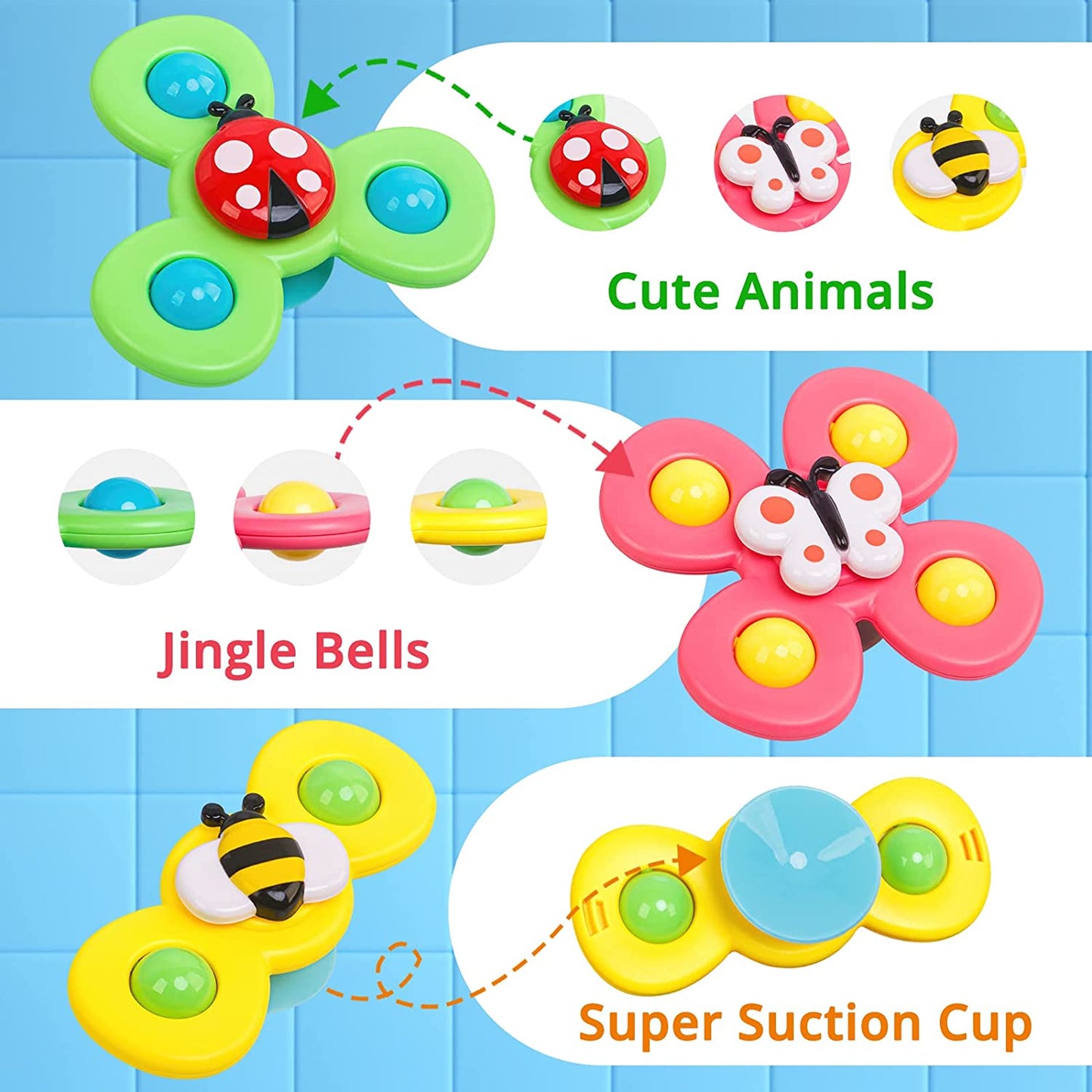 Kletshuts™ SpinnerToy – Mykt Sanseleke Med Sugefunksjon