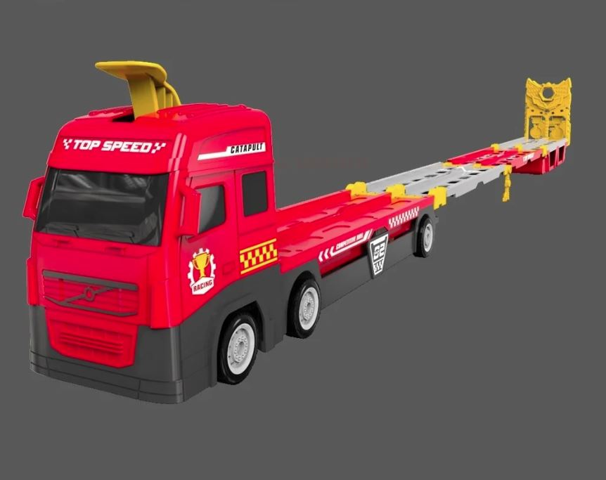 Kletshuts™ MegaTruck - Mega Hauler Truck Med Utkastnings Racerbane