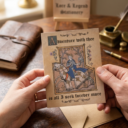 VintageCards 1+1 GRATIS: Middelalderens Kjærlighetstema Hilsen Vintage Kort