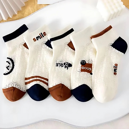 Happy™ MeshSocks: Pustende, komfortable ankelsokker med morsomt design