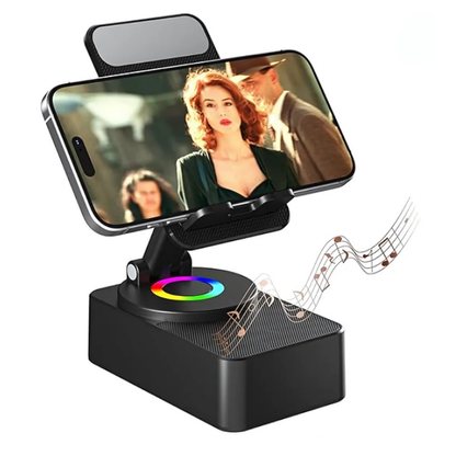 Holder360° PowerSpeaker: 3-i-1 Telefonholder Bluetooth-Høyttaler Og Bærbar Powerbank