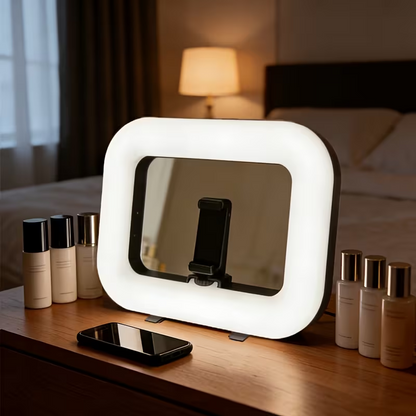 Ledsen™ StudioLight: Justerbart Rektangulært LED Studio Lys Med Telefonholder