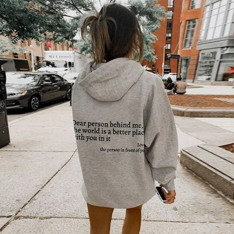 Icone™ DearHoodie: Hettegenser Med Budskapsprint På For- Og Bakside
