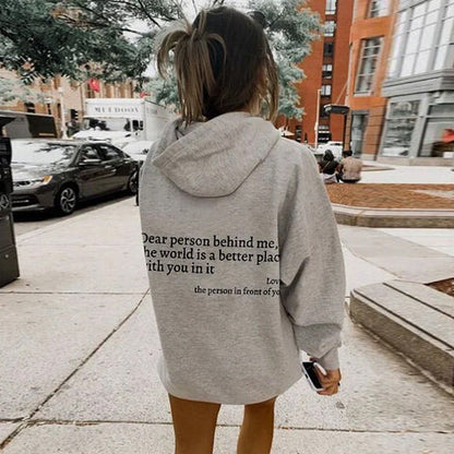 Icone™ DearHoodie: Hettegenser Med Budskapsprint På For- Og Bakside