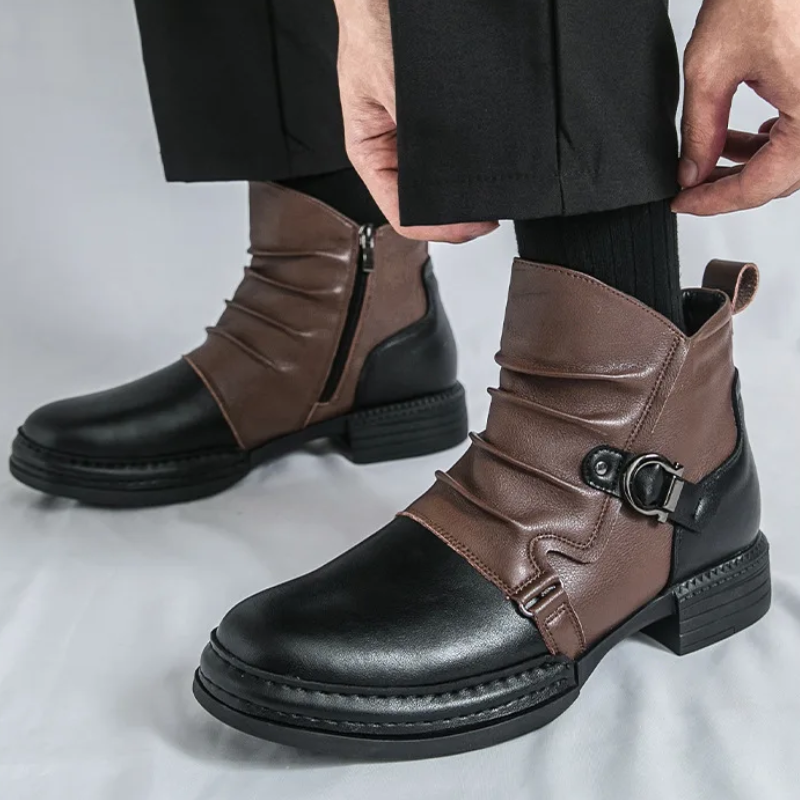 Happy™ CowboyBoots: Mænds Klassiske Britisk-Inspirerede Høj-Top Cowboy Støvler