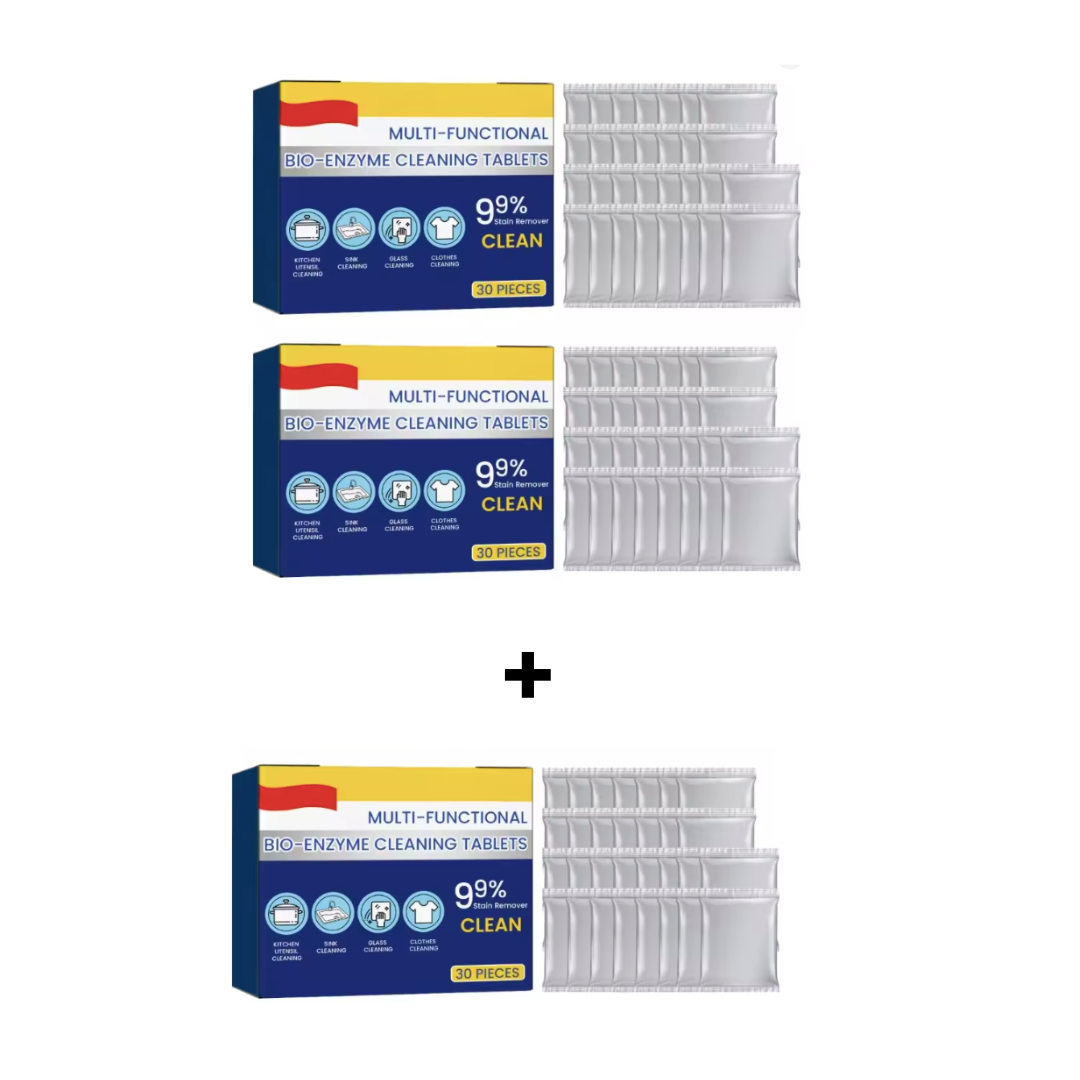Cleaner Pro° TotalClean: Multiaksjon Bio-enzym Alt-i-ett Rengjøringstabletter