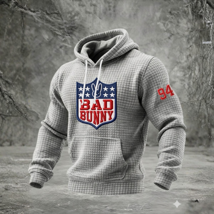 Icone™ CasualHoodie: Snøre Tilfældig Patriotisk Hættetrøje Med Forlomme