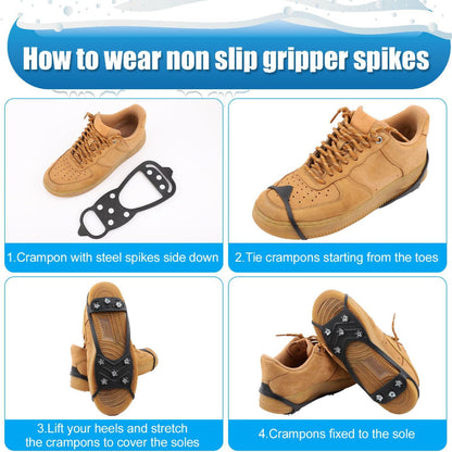 ShoeGrips 1+1 GRATIS: Holdbare Anti-Skli Sikre Utendørs Gå-Sko Grips