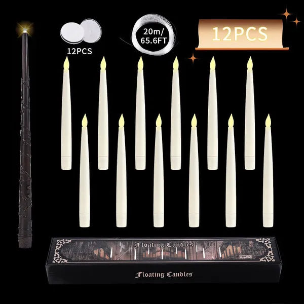 Ledsen™ FloatingCandles - Svevende LED-lys med stavfjernkontroll